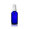 2 oz Cobalt BLUE Glass Bottle w/ White Treatment Pump