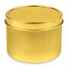 Deep Metal Tins - Round, 6 oz, Solid Lid, Gold-Pack of 48