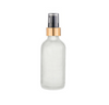 4 Oz Frosted Clear Glass Bottle w/ Black Matte Gold Treatment Pump