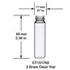 2 Dram Clear Glass Vial - w/Cap