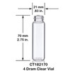 4 Dram Clear Glass Vial - w/ Screw Cap