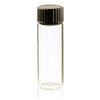 1 Dram Clear Glass Vial - w/Orifice Reducer & Black Cap