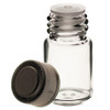 5/8 Dram Clear Glass Vial - w/Orifice Reducer & Black Cap - Pkg of 144