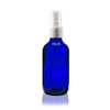 2 oz Cobalt BLUE Glass Bottle - w/White Fine Mist Sprayer