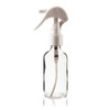 2 oz CLEAR Glass Bottle - w/ White Mini Trigger Spray