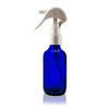 2 oz Cobalt BLUE Glass Bottle w/ White Mini Trigger Spray