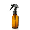 1 oz AMBER Glass Bottle - w/ Black Mini Trigger Spray