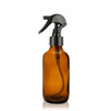 2 oz AMBER Glass Bottle - w/ Black Mini Trigger Spray