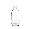 2 oz CLEAR Boston Round Glass Bottle with 20-400 neck finish