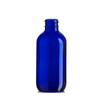 4 oz Cobalt Blue Boston Round Glass Bottle with 22-400 neck finish