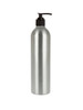 250 ml (8 oz) Aluminum Slimline Bottle with Black Lotion Pump- Set of 48
