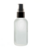 2 Oz Frosted Glass Bottle w/ Black Treatment Pump