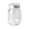 16 oz clear glass Mason jar with SILVER metal with plastisol liner - pack of 12