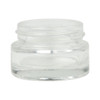 1/2 oz clear glass cylinder low-profile jar with 40-400 neck finish- Case of 240