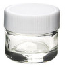 50 pcs, 5ml Glass Jars with WHITE Caps - great for concentrates, oils, rosins. waxs, and pigbug
