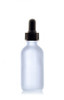 4 Oz Frosted Glass Bottle w/ Black Regular Dropper