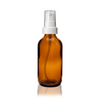 1 oz AMBER Glass Bottle - w/ White Smooth Treatment Pump