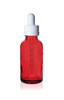 1 Oz Translucent Red w/ White Calibrated Glass Dropper