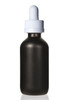 2 oz Matt Black w/ White Child Resistant Calibrated Dropper