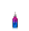 2 Oz Multi Fade Cosmic Cranberry and Teal blue w/ White Calibrated Glass Dropper