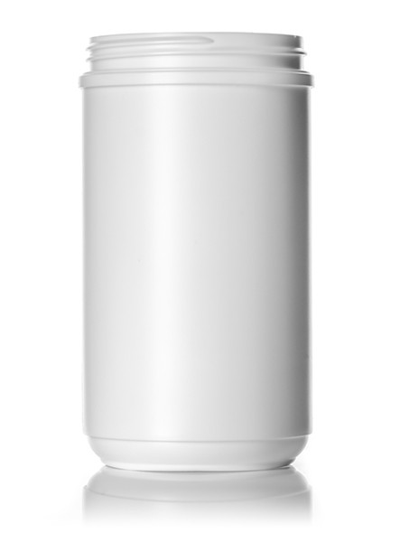 32 oz white HDPE single wall canister with 89-400 neck finish- Case of 108