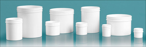 1/4 oz white PP single wall jar with 33-400 neck finish- Case of 200