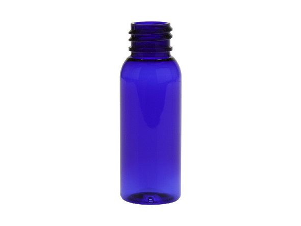 1 oz Blue Plastic Cosmo PET Bottle 20 neck finish - w/ 20 -410 neck case of 1200