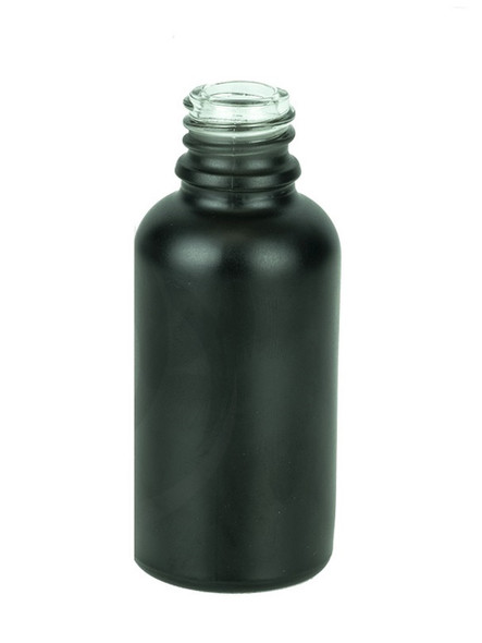 30ml Matte Black Euro Round Glass Bottle 18-415- Case of 330