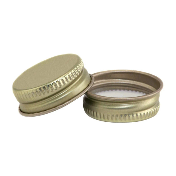 28-400 Gold Metal CT Lid with Plastisol Liner- Bag of 200