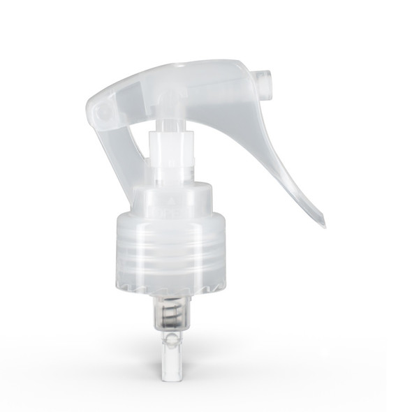 24-410 Clear Mini Fine Mist Trigger Sprayer with Lock Bottom with 8.93" Dip Tube - Pack of 100