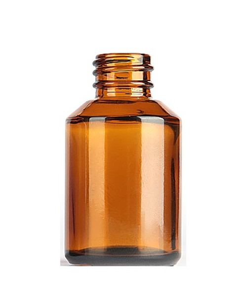 1 Oz Amber Cylinder Slope Glass Bottle with 20-400 neck finish