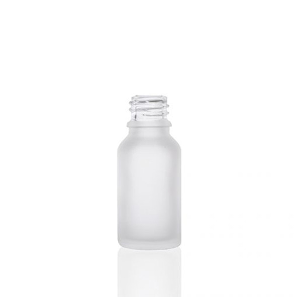 15ml  Frosted Clear Euro Dropper Bottle with 18-DIN neck finish
