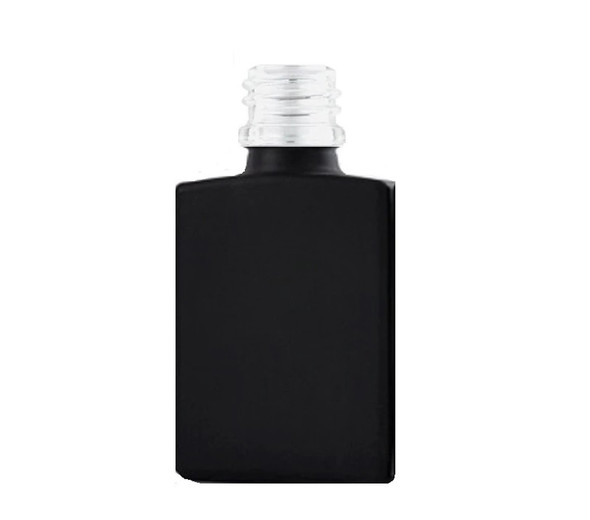 1 oz Black SQUARE Glass Bottle w/ 18-415 Temper Evident Neck Finish