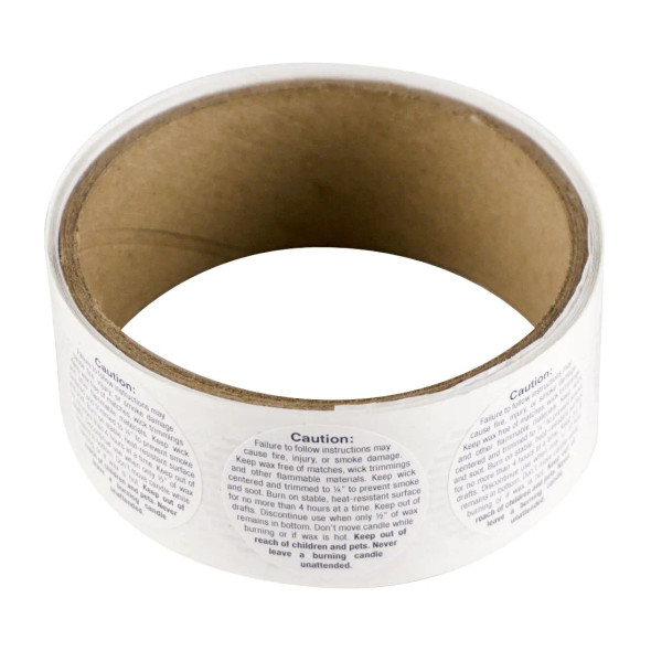 Candle Warning Labels | Roll of 100