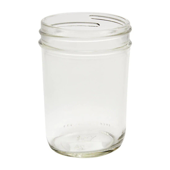 12.5 oz Clear Glass Candle Jars w/ Glass Flat Pressed Lids