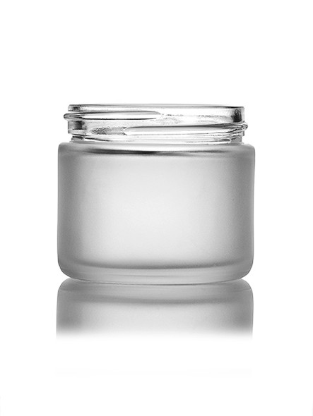 2 oz Frosted GLASS Jar Straight Sided  Case of 140
