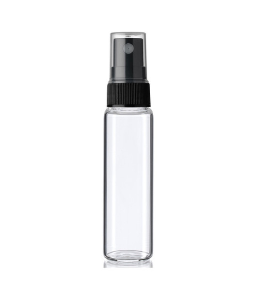 4 Dram Clear Glass Vial 18-400 neck- w/ Black Fine Mist Sprayers