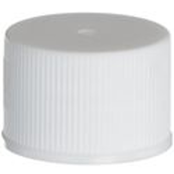 24-400  Neck  White PP  ribbed skirt lid with foam liner - Set of 128