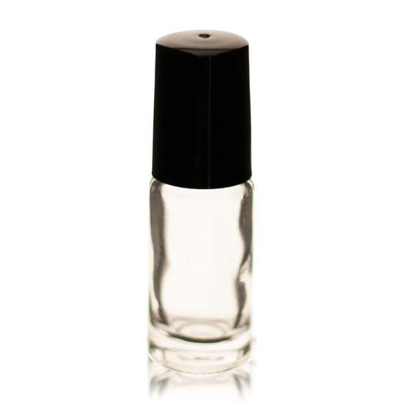 1/6 oz (5ml) Glass Roll-on Bottle with Cap & Ball