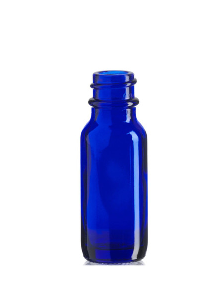 1/2 oz (15ml) Cobalt Blue Glass Bottle with 18-400 neck finish