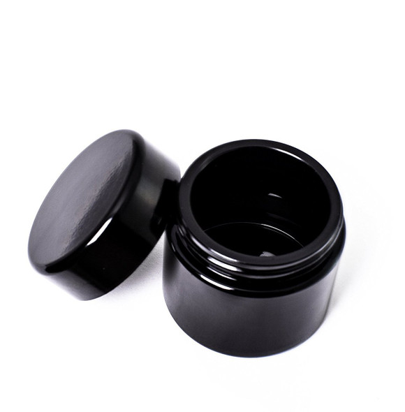 100 ml (3.4 fl oz) Black Ultra Violet Glass Screw Top Jar- Set of 36