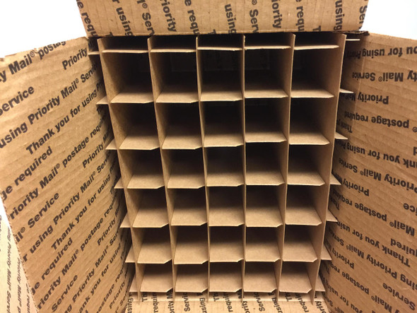 Only Partitions for USPS Medium Flat rate Box with 30 Cells (Fits 30 - 30ml or 60ml Bottles) - set of 80