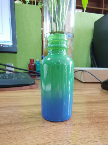 1 Oz Sage Green and Blue Multi-fade Bottle w/ White - Gold Calibrated  Dropper