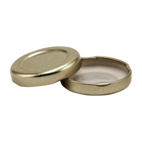 43-2010 Gold Metal Lug Lid- Bag of 200