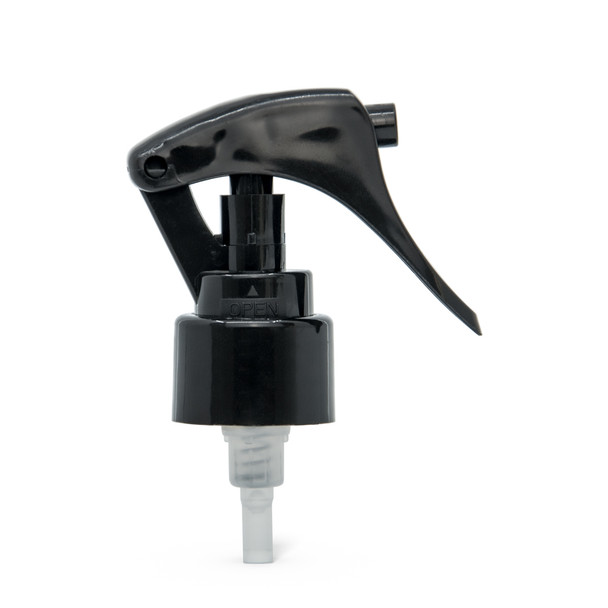 24-410 Black Mini Fine Mist Trigger Sprayer with Lock Bottom with 8.93" Dip Tube