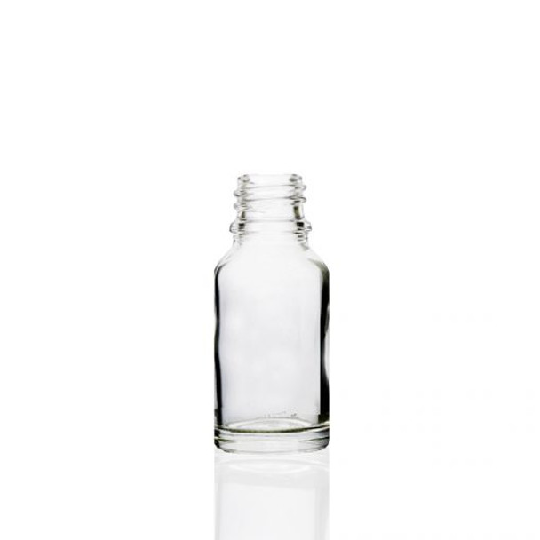 15ml Clear Euro Dropper Bottle with 18-DIN neck finish
