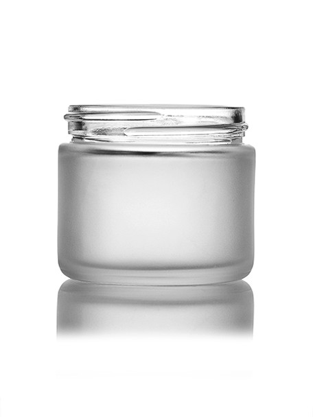 2 oz Frosted GLASS Jar Straight Sided  Case of 140