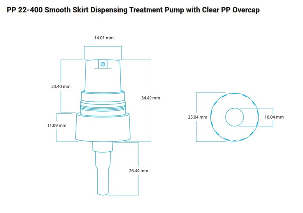 22-400 Black Treatment Pumps  -  fit  4oz boston round bottles