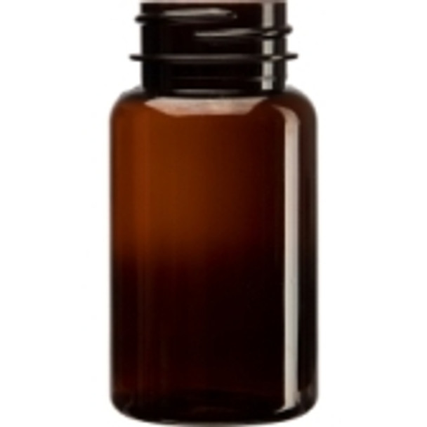 ($.45 ea Pk 775) 75 cc dark amber PET pill packer bottle with 33-400 neck finish