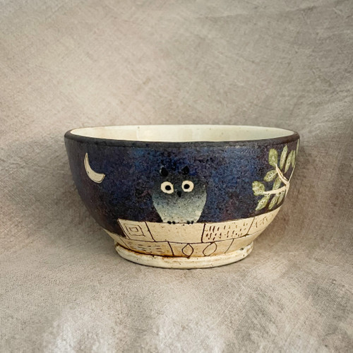 YAGO Bowl by Japanese Ceramist Naohiko Yago.  All handmade and hand painted. The Moon Jar Singapore
